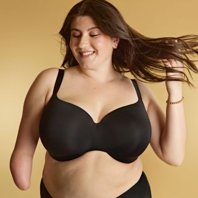 Panache 365 UW T-Shirt Bra Black Underwired, lightly padded super smooth and clean t-shirt bra. 60-90, D-K 10905-BLK