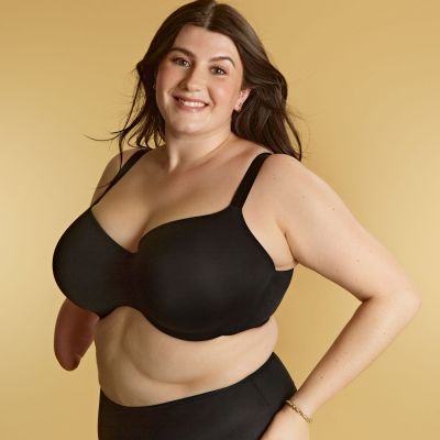 Panache 365 UW T-Shirt Bra Black Underwired, lightly padded super smooth and clean t-shirt bra. 60-90, D-K 10905-BLK