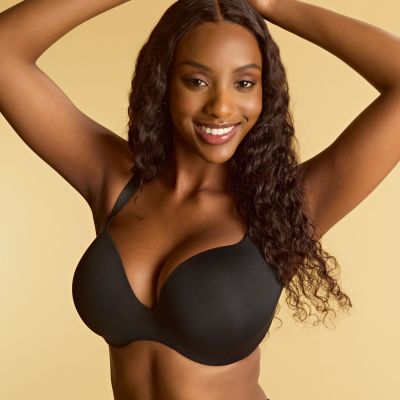 Panache 365 UW Plunge Bra Black Underwired, lightly padded super smooth and clean plunge bra. 60-90, D-K 10906-BLK