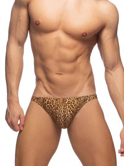 Addicted Leopard swim mini bikini brown Mini bikini brief 80% Polyester, 20% Elastane S-XL ADS270_brown