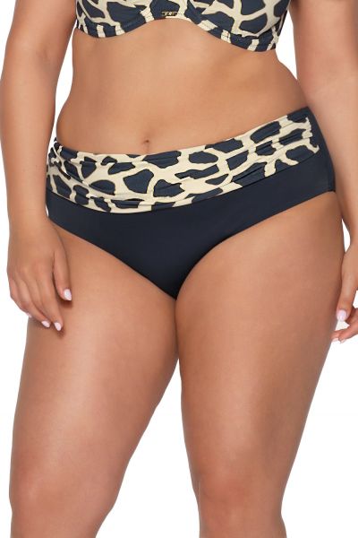 Ava Swimwear Alana Bikini Brief Navy, Cream & Gold  S-3XL SF-196/3