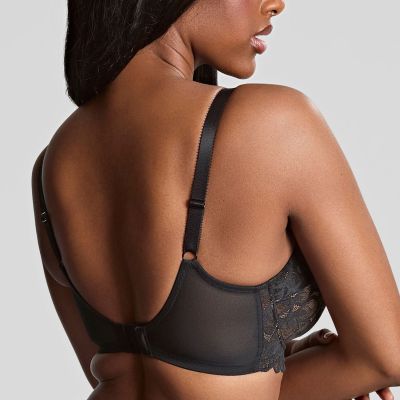 Panache Allure Full Cup Bra Black & Latte Underwired non-padded full cup lace bra. 65-90, D-M 10765-B&L