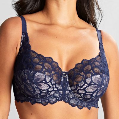 Panache Allure Full Cup Bra Navy Underwired, non-padded, full cup bra. 65-90, E-M 10765-NAVY