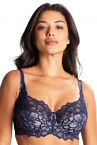 Panache Allure Full Cup Bra Navy-thumb Underwired, non-padded, full cup bra. 65-90, E-M 10765-NAVY