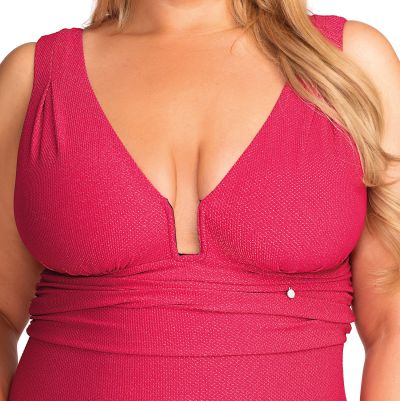 Nessa Aloa NW One-Piece Swimsuit Raspberry  M-3XL N543-RASP