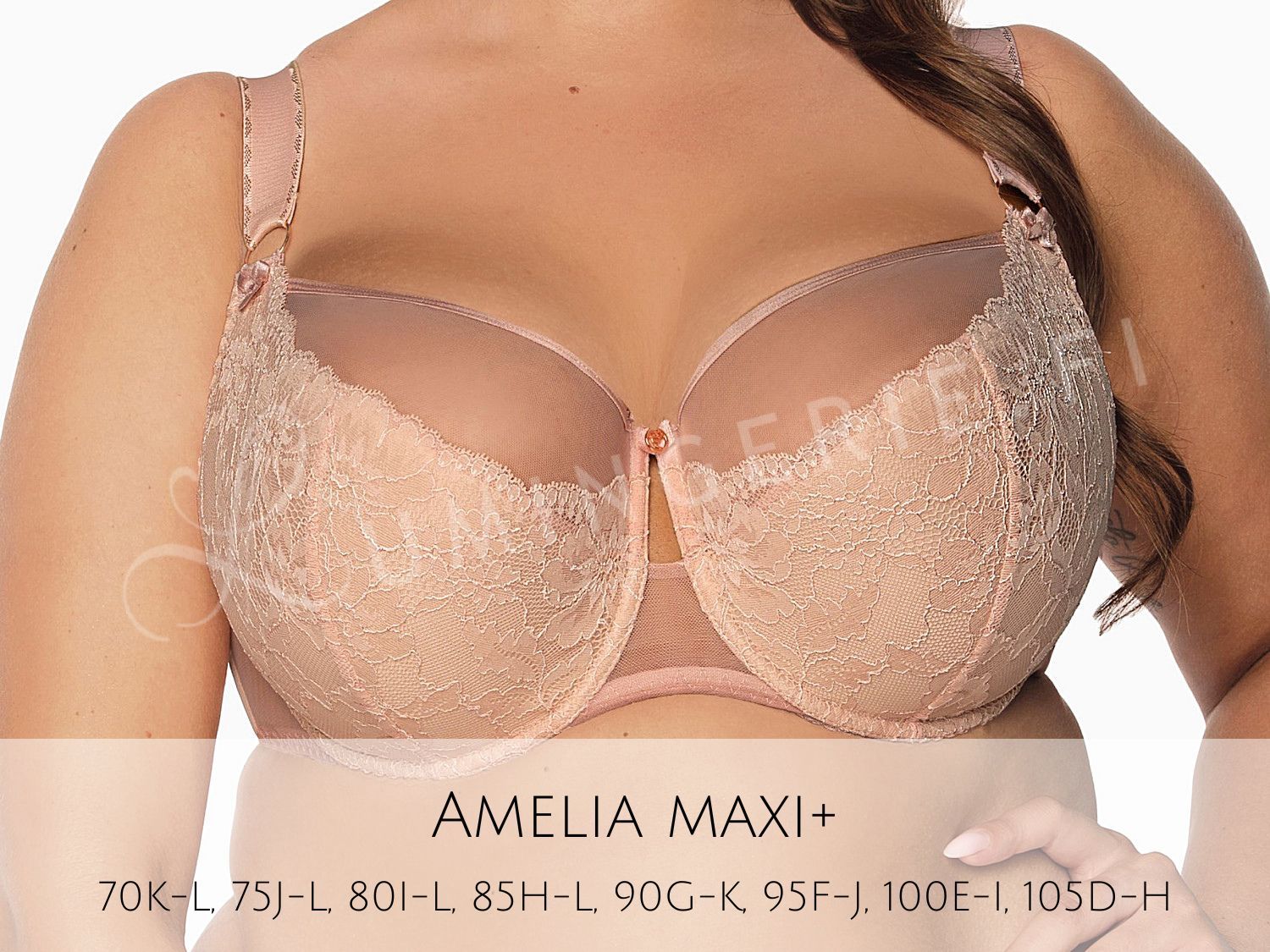 Gaia Lingerie Amelia Semi Soft Bra Rose  Lumingerie bras and underwear for  big busts