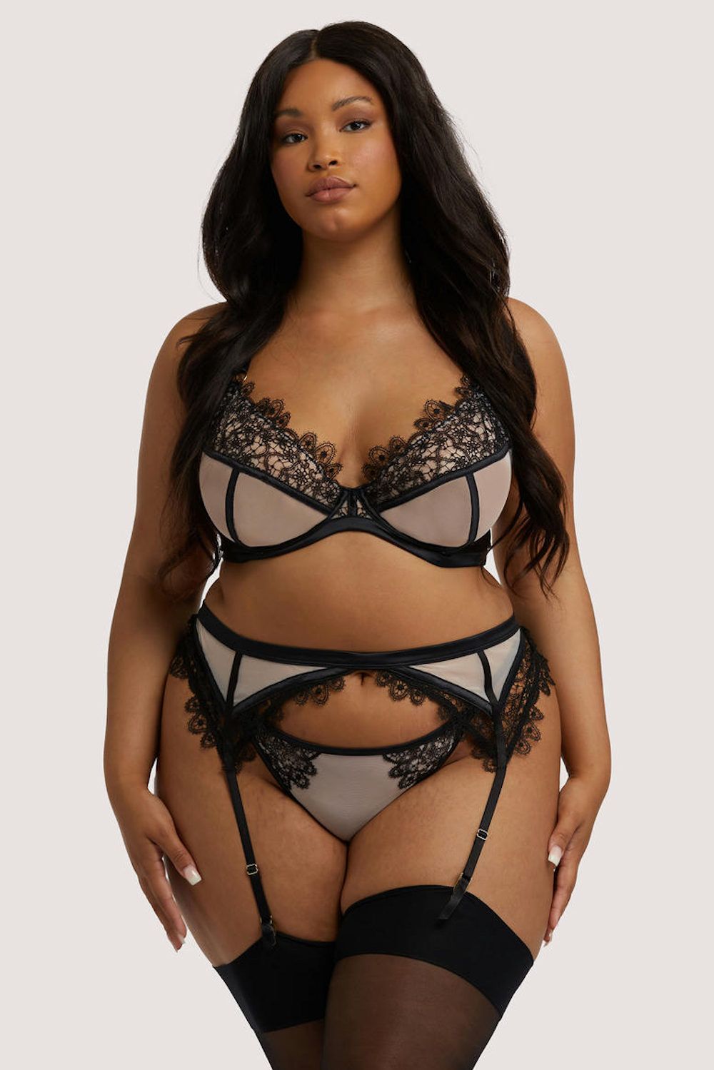 Anaise Racer Back Balcony Bra Black Blush  Lumingerie bras and underwear  for big busts