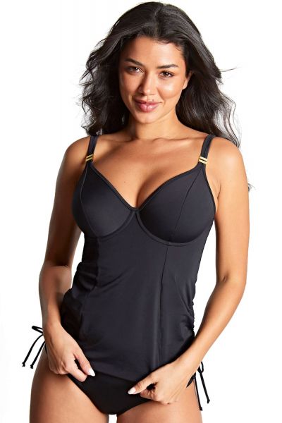 Panache Swimwear Anya Riva UW Balconnet Tankini Black  65-85 E-J SW1301