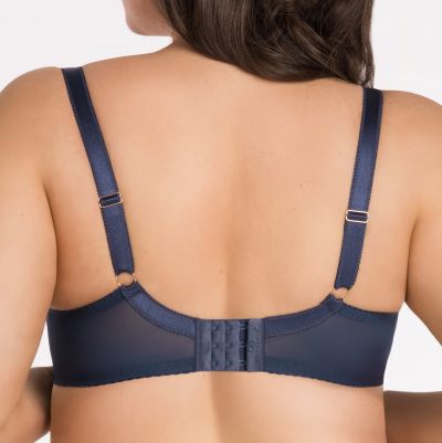 Gorsenia Aria Soft Bra Navy Underwired, non-padded mesh bra. 65-100, D-M K876