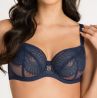 Gorsenia Aria Soft Bra Navy-thumb Underwired, non-padded mesh bra. 65-100, D-M K876