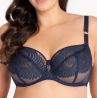 Gorsenia Aria Soft Bra Navy-thumb Underwired, non-padded mesh bra. 65-100, D-M K876