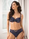 Gorsenia Aria Soft Bra Navy-thumb Underwired, non-padded mesh bra. 65-100, D-M K876