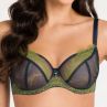 Gorsenia Arianna Soft Bra Navy & Lime-thumb Underwired, non-padded mesh bra with eyelash lace. 70-95, D-J K798