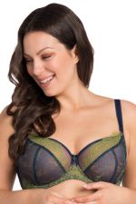 Arianna Soft Bra Navy & Lime