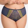 Gorsenia Arianna Briefs Navy & Lime-thumb Midi briefs with medium high waist. L/40 - 4XL/48 K799