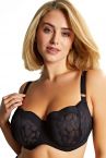 Sculptresse by Panache Ashley UW Padded Balcony Bra Black-thumb Underwired, padded tulip shape balcony bra. 75-100, E-M 11091-BLK