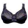 Plaisir Beate Full Cup Bra Black & Violet-thumb Underwired, non padded, stretch lace full cup bra. 80-110 D-H 619431-29/VIO