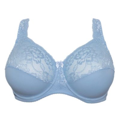 Plaisir Beate Full Cup Bra Crystal Blue Underwired, non padded, stretch lace full cup bra. 80-105 D-H 619431-6/CRB