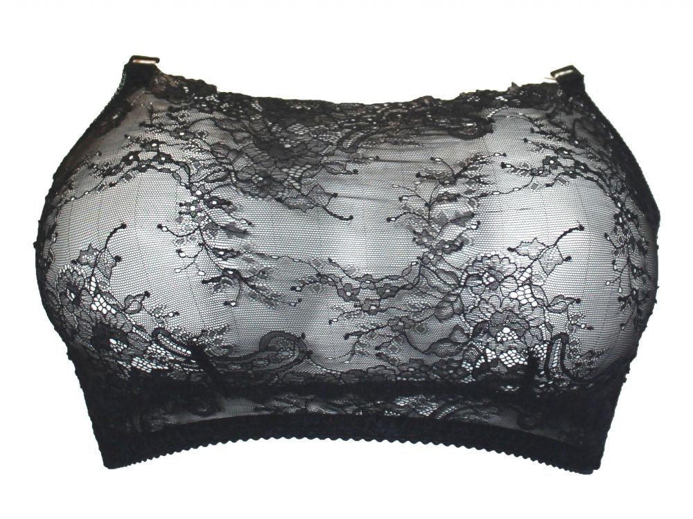 Plaisir Boudoir Lace Bandeau Black | Lumingerie bras and underwear for ...