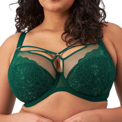 Elomi Brianna UW Plunge Bra Rainforest Underwired, full cup plunge bra. 70-100, F-O EL8080-RAT