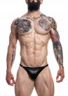 Cut4Men - C4M C4M11 Brazilian briefs black leatherette-thumb Brazilian brief 93% Polyester, 7% Elastane S-XL C4M11