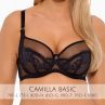 Gaia Lingerie Camilla Soft Bra Black-thumb Underwired, soft cup balconnet bra with side support. 70-105, D-L BS-1262-CZA-S16