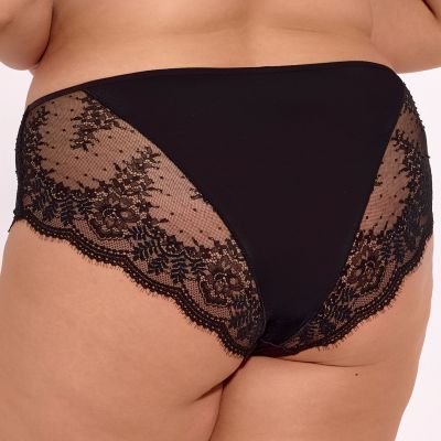 Gaia Lingerie Camilla Brief Black Midi brief with normal waist L/40 - 4XL/48 GFP-1262-CZA-FP