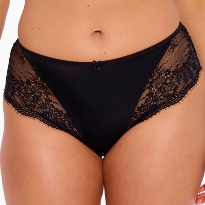 Gaia Lingerie Camilla Brief Black Midi brief with normal waist L/40 - 4XL/48 GFP-1262-CZA-FP