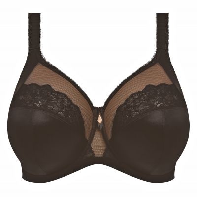 Elomi Cate Allure Full Cup Bra Black Underwired, non-padded full cup bra with bagged-in double layer wings. 75-105, F-O EL302405-BLK