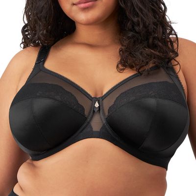 Elomi Cate Allure Full Cup Bra Black Underwired, non-padded full cup bra with bagged-in double layer wings. 75-105, F-O EL302405-BLK