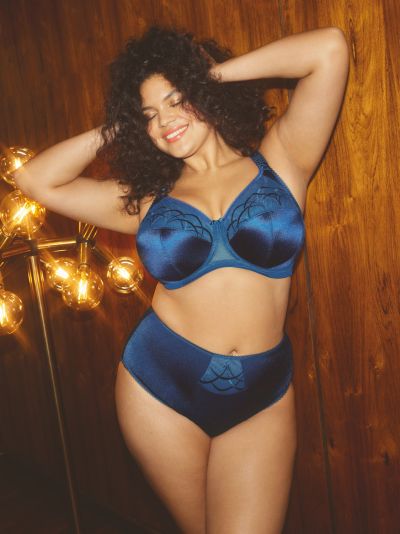 Elomi Cate UW Full Cup Bra Poseidon Underwired, non-padded banded bra in full cup. 75-105, E-O EL4030-PSN