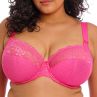 Elomi Charley UW Stretch Plunge Bra Pink-thumb Underwired, full cup plunge bra with stretch lace. 70-100, E-N EL4382-PIK