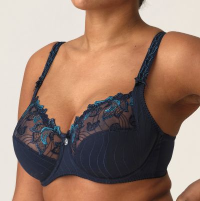 PrimaDonna Deauville UW Full Cup Bra Velvet Blue D-H cups Underwired, non-padded full cup bra. 65-110, D-H 01618-10/11-VEL