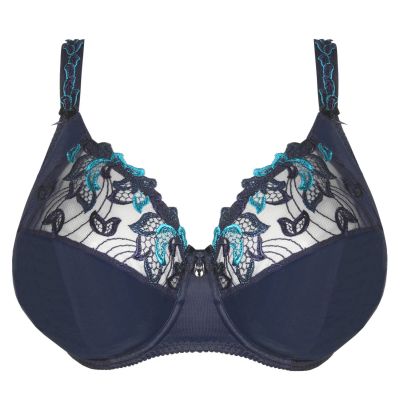 PrimaDonna Deauville UW Full Cup Bra Velvet Blue I-K cups Underwired, non-padded full cup bra. 70-100, I-K 01618-15-VEL