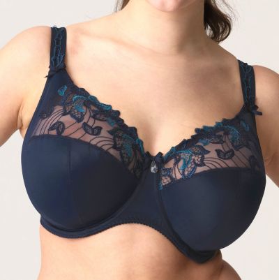 PrimaDonna Deauville UW Full Cup Bra Velvet Blue I-K cups Underwired, non-padded full cup bra. 70-100, I-K 01618-15-VEL