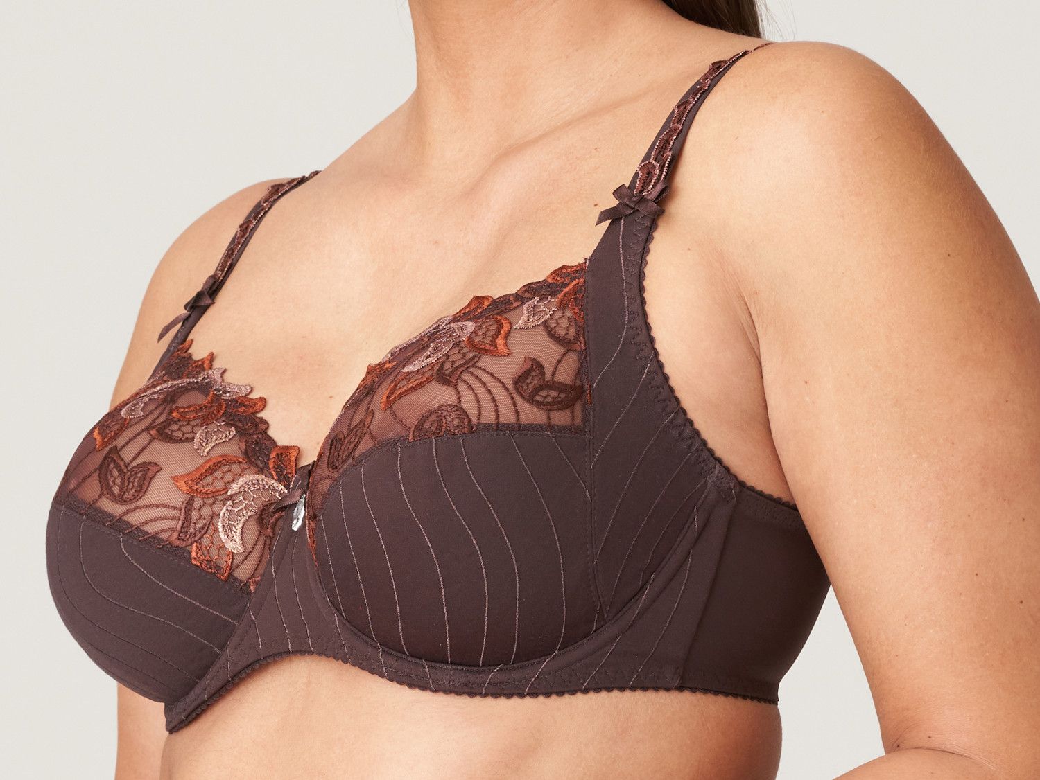 PrimaDonna Deauville Large Cups Full Cup Wire Bra in Caffe Latte