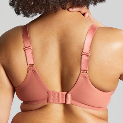 Sculptresse by Panache Dream UW Full Cup Bra Rose Pink Underwired non-padded full cup mesh and stretch lace bra. 75-105, E-O 10805-ROP