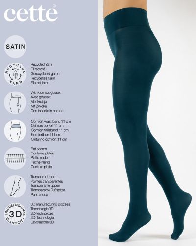 Cette Dublin Eco Pantyhose 70 den Petrol  S-4XL 727-312