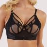 Playful Promises Eddie Crossover UW Bra Black-thumb Underwired non-padded balcony bra. 65-100, D-K PP-3144-B