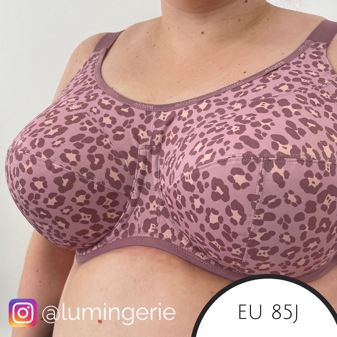 Elomi Energise UW Sports Bra Dusky Leopard  Lumingerie bras and underwear  for big busts