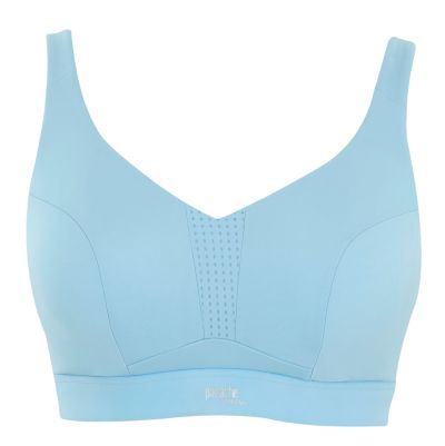 Panache Sport 5022 Endurance UW Non-Padded Sports Bra Sky Blue Underwired, non-padded sports bra with racer back option. 60-90, D-M 5022-SKY