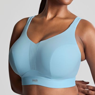 Panache Sport 5022 Endurance UW Non-Padded Sports Bra Sky Blue Underwired, non-padded sports bra with racer back option. 60-90, D-M 5022-SKY