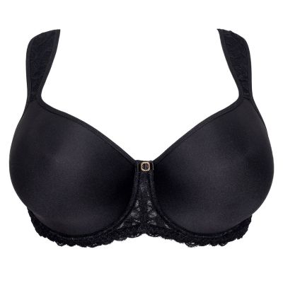 Plaisir Eva UW Moulded T-shirt Bra Black Underwired, full cup t-shirt bra. 75-105, D-I 5995-1/BLK