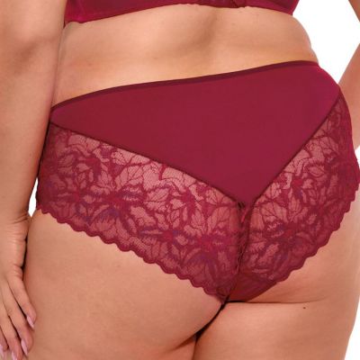 Gaia Lingerie Evy Midi Briefs Raspberry Red Midi brief with normal waist. L/40 - 4XL/48 GFP-1275-MAL