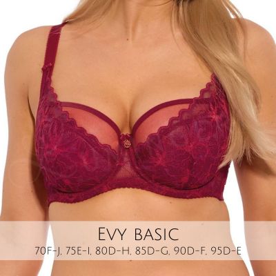 Gaia Lingerie Evy Semi Soft Bra Raspberry Red Underwired, semi soft bra 70-105, D-L BS-1275-MAL