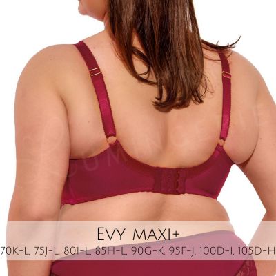 Gaia Lingerie Evy Semi Soft Bra Raspberry Red Underwired, semi soft bra 70-105, D-L BS-1275-MAL