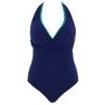 Panache Swimwear Faye Non-Wired Halter Swimsuit Ric Rac Navy-thumb Non-wired halterneck swimsuit. S-3XL SW1950-RRNAY