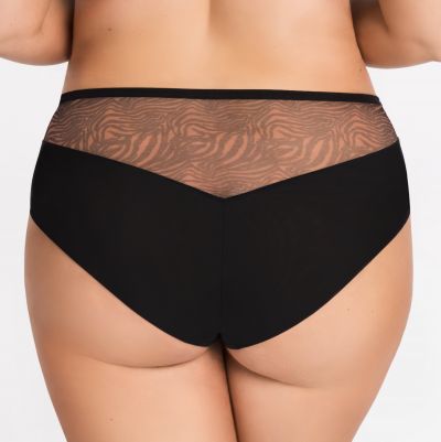 Gorsenia Gisela Briefs Black Tiger Midi briefs with medium high waist. M/38 - 4XL/48 K880