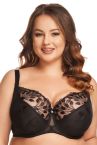 Nessa Grace Soft UW Bra Black-thumb Underwired, unpadded soft cup balconnet with embroidered cups. 65-110, D-P GRA-500-CZA