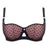 Curvy Kate Boost Heartbreaker UW Padded Balcony Bra Black/Pink-thumb Underwired, padded push up balcony bra with heart pattern. 65-100, E-M CK-092-106-BPK